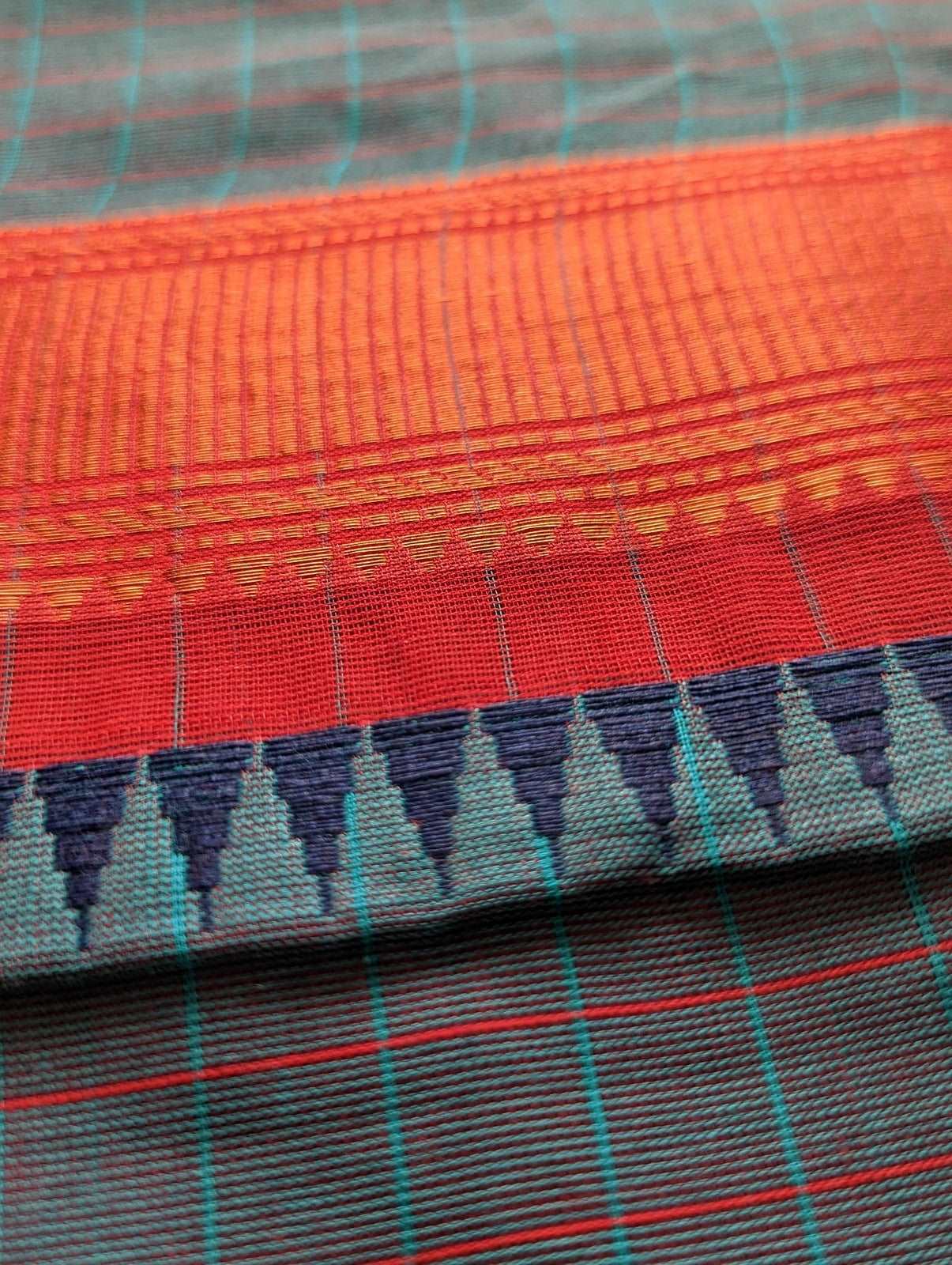 Kanchi cotton teal green