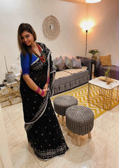 Monochrome Mystique Bengal Dhakai Jamdani