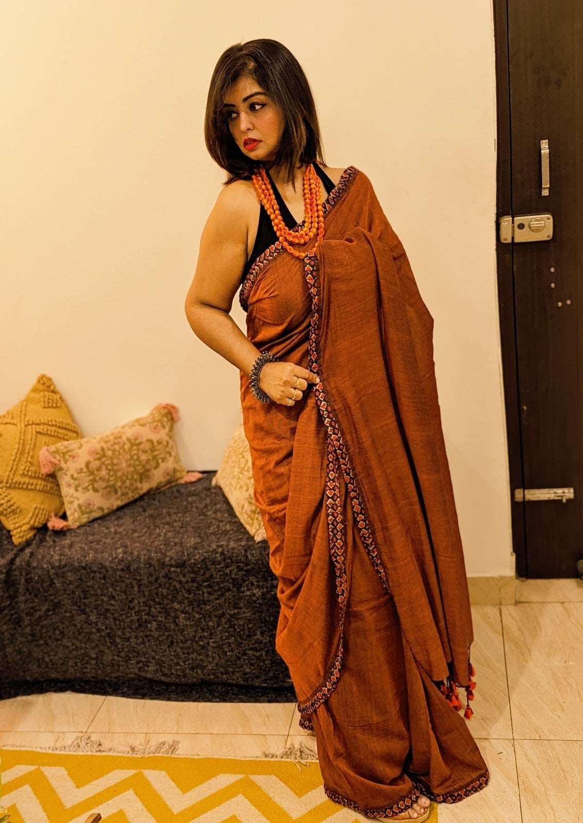 Rustic Charm Ajrakh Mul