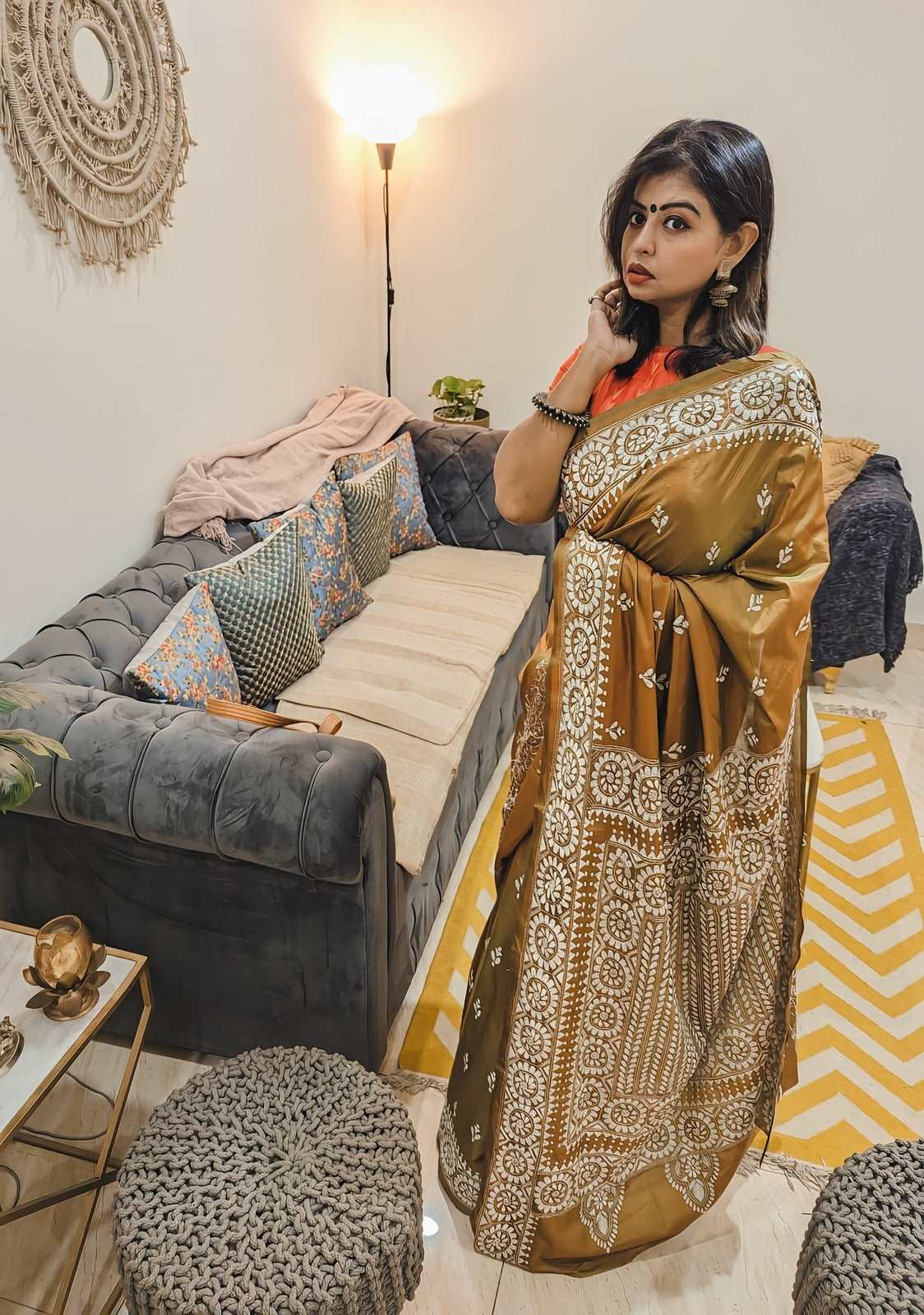 Earthly Elegance Kantha Stitch