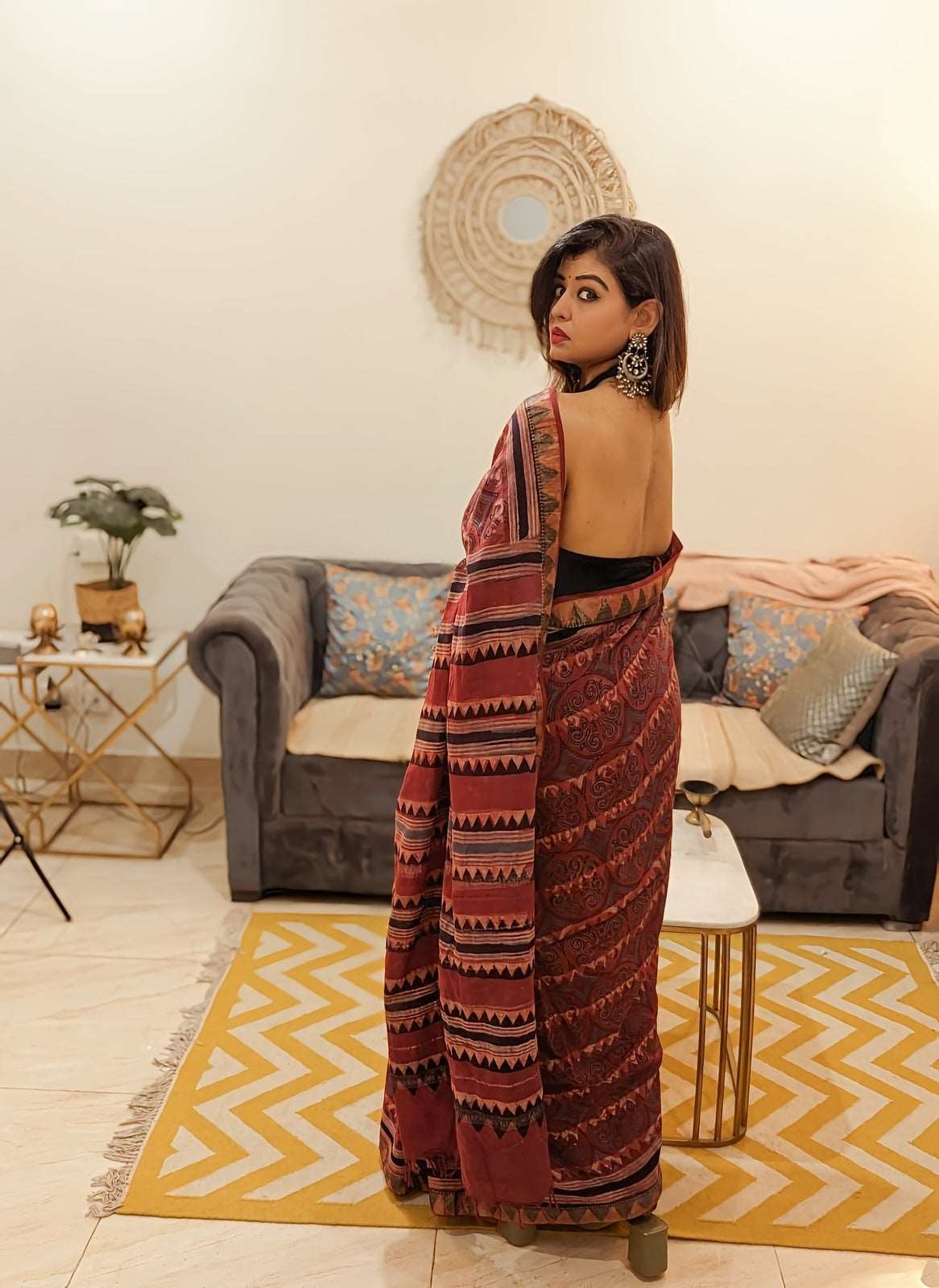 Mahogany Muse Ajrakh Mangalgiri