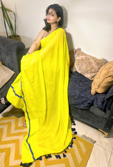 Neon Breeze Pure Handloom Mul Cotton Saree
