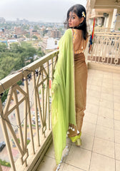 Prakriti Triveni Artisan Mul Saree