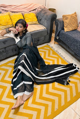 Lace Whisper Soft Drape Mul Saree