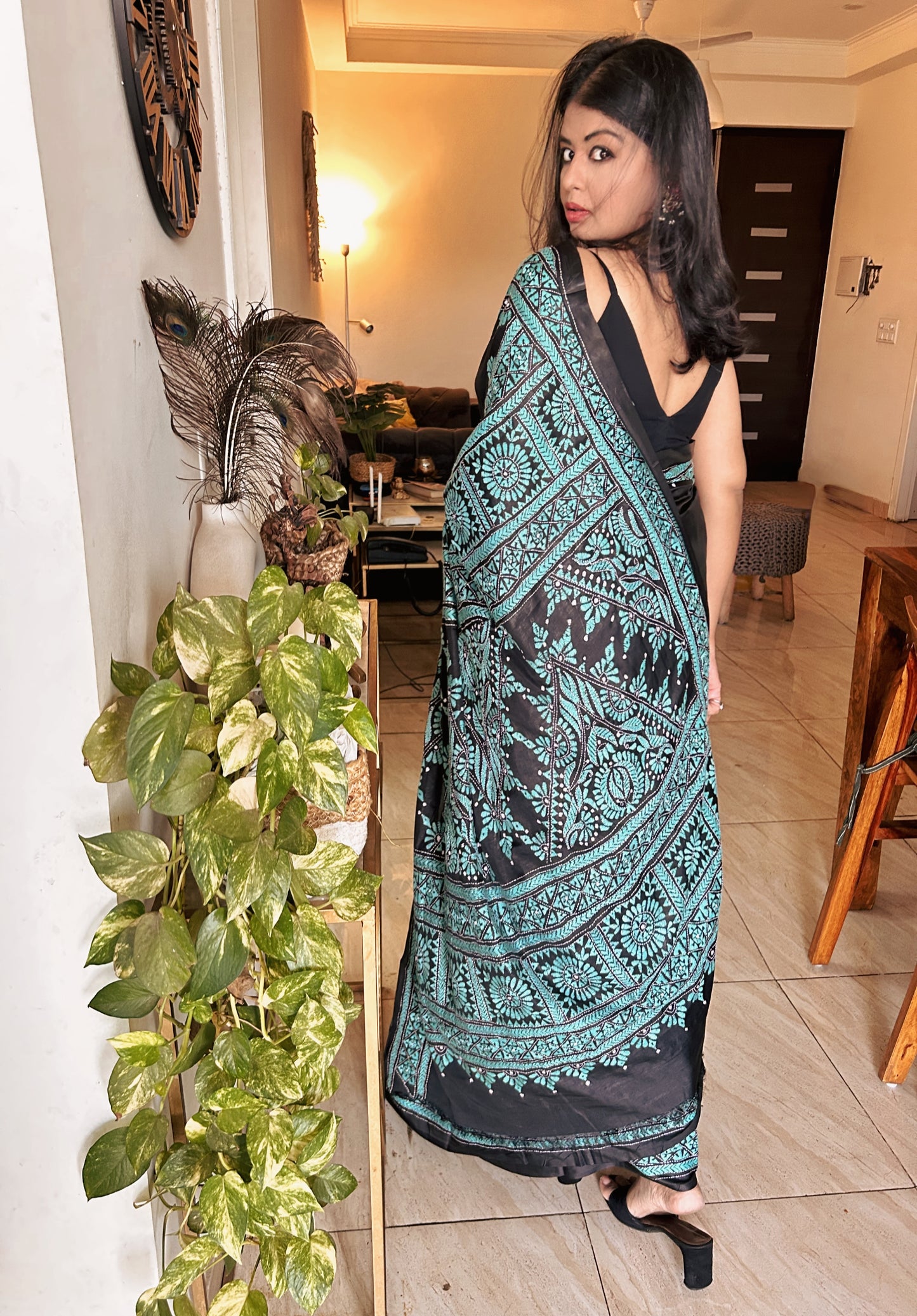 Noor-e-Kantha – Bangalore Silk Kantha Saree