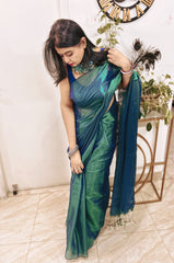 Neel Tara Soft Dual Tone Tissue Saree