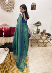 Neel Tara Soft Dual Tone Tissue Saree