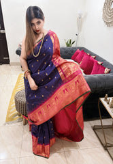 Rajsi Neelambari Gadwal pattu Silk