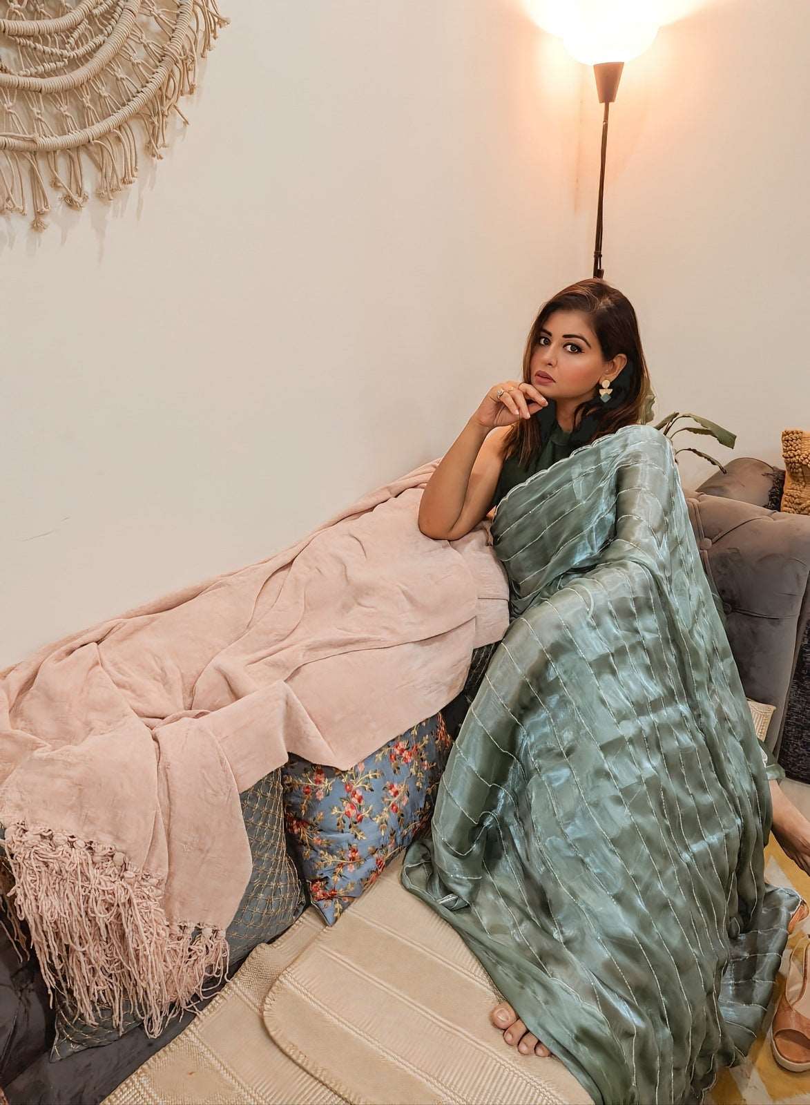 Persian Green Organza Cutdana