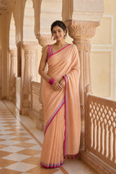 Sandstone Elegance Handwoven Mul Cotton Saree