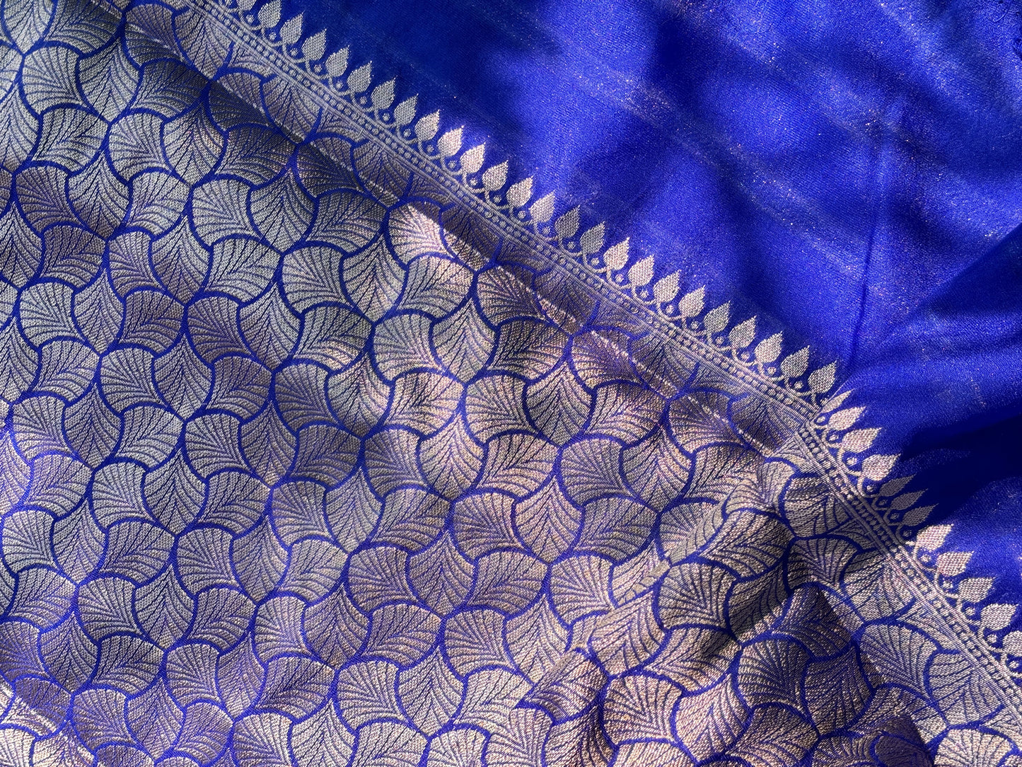 Royal Blue Roopa Elegance – Banarasi Katan Silk Saree