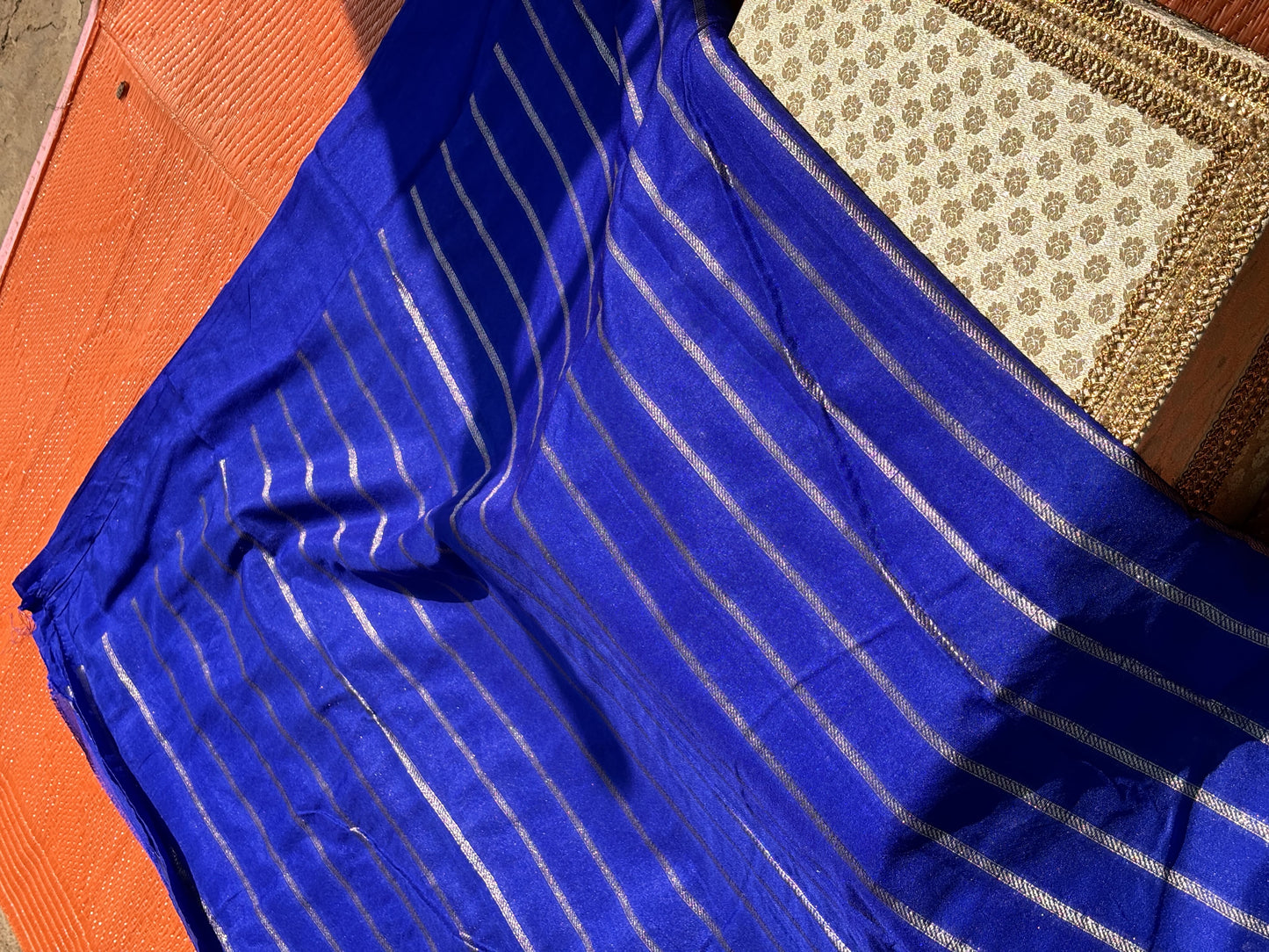 Royal Blue Roopa Elegance – Banarasi Katan Silk Saree