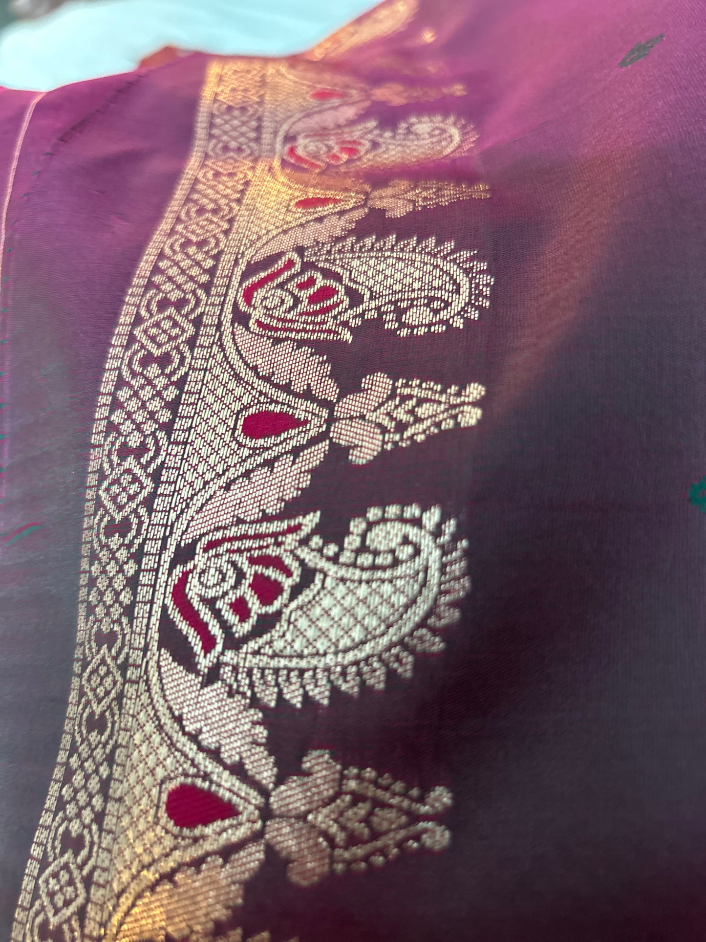 Mythic Splendor Semi Katan Baluchuri Saree