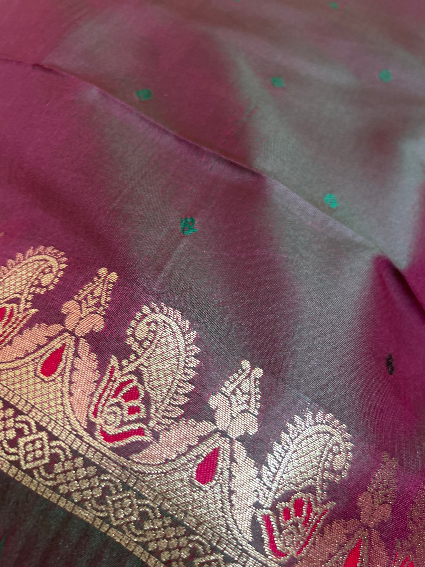 Mythic Splendor Semi Katan Baluchuri Saree