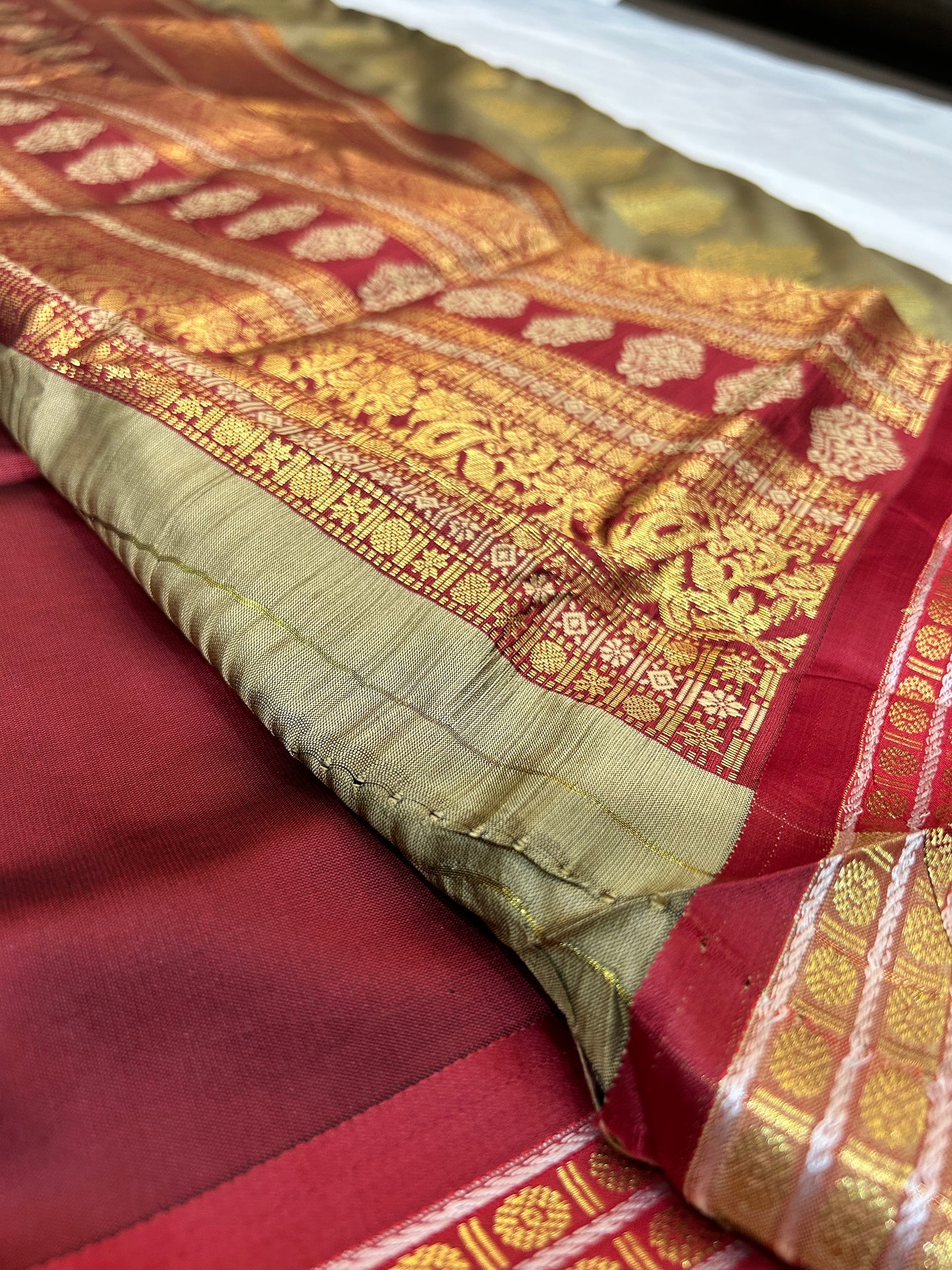 Ethereal Elegance Beige South Silk Saree