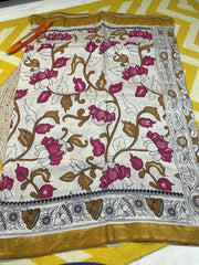 Radiance Harmony Offwhite Kalamkari Saree