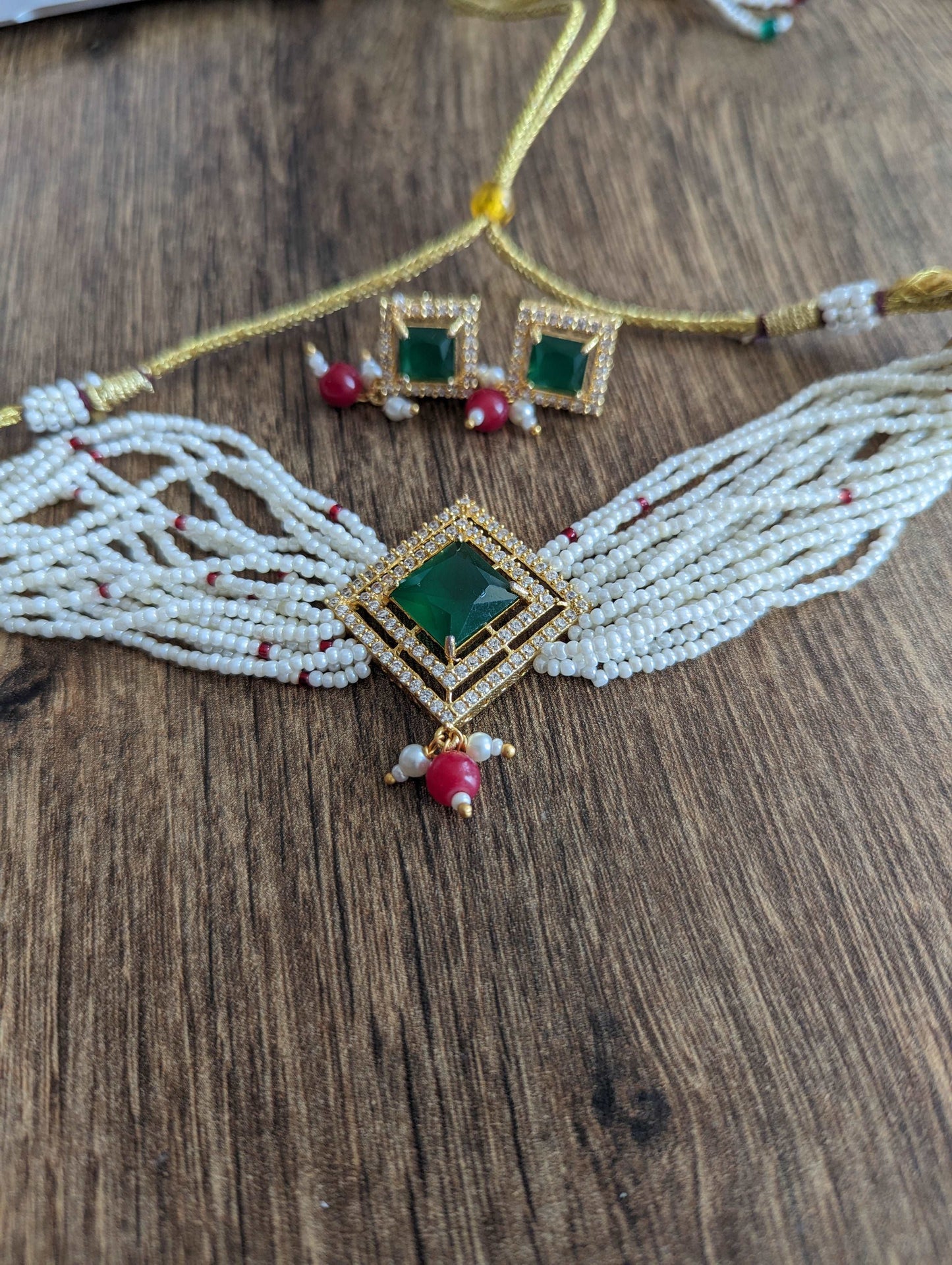 Radiant Emerald Diamond Pearl