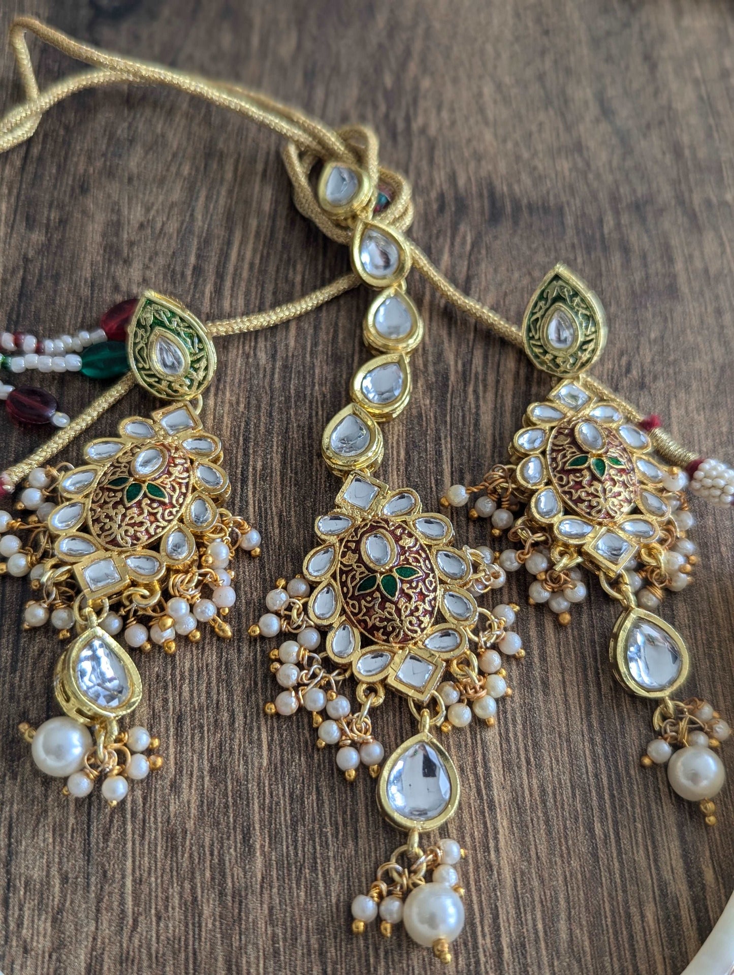 Regal Meenakari Rajwadi Kundan Set