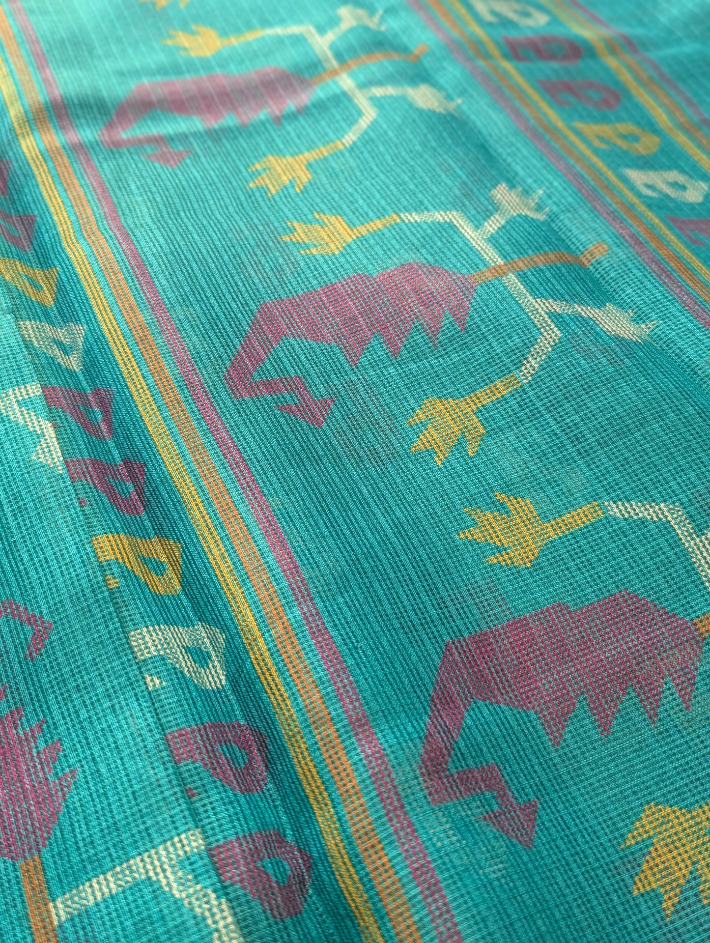 Ocean Bliss Soft Kota Silk Saree