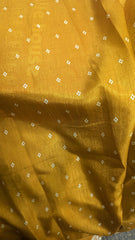 Elegant Maheshwari Cotton Silk Saree With Mustard Gold Tones