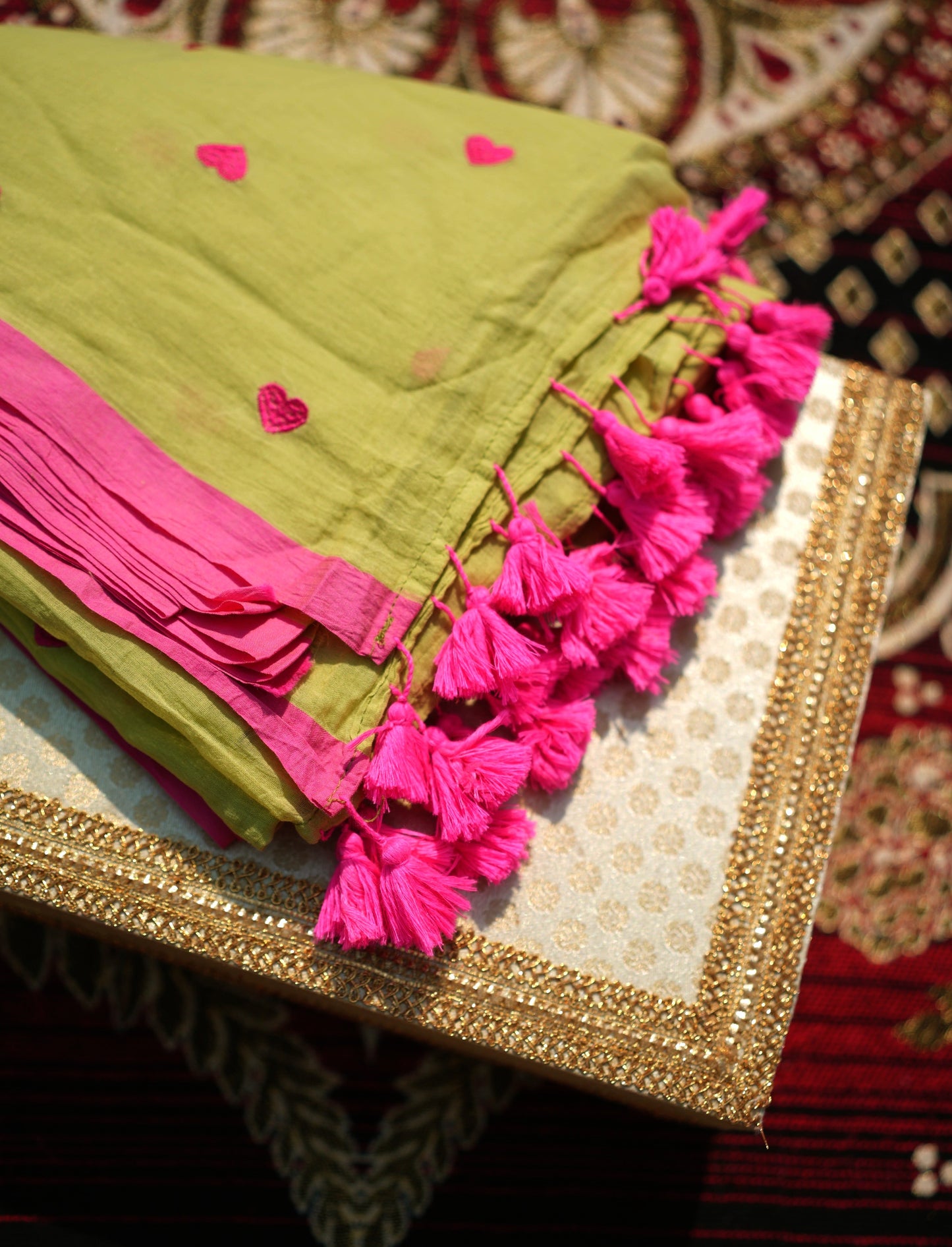 Mint Bliss Handloom Bengal Cotton Saree