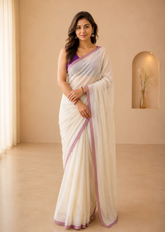 Whispering Petals Soft Mul Cotton Bengal Saree