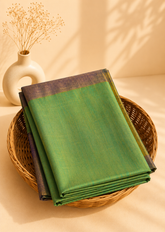 Emerald Amethyst South Cotton Silk Saree