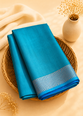 Winter Sky Grace South Cotton Silk Saree