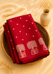 Scarlet Grace Banaras Raw Mango Silk Saree