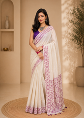 Ethereal Elegance Munga Dhakai Jamdani Saree