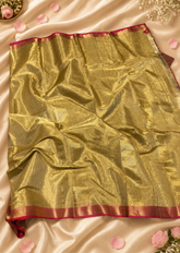 Golden Heritage – Deep Beige Golden Tissue Silk Saree