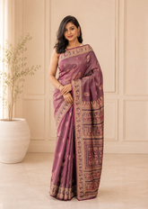 Mythic Splendor Semi Katan Baluchuri Saree