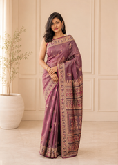 Mythic Splendor Semi Katan Baluchuri Saree