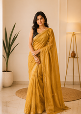 Gilded Glimmer Soft Tissue Silk Saree