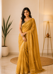 Gilded Glimmer Soft Tissue Silk Saree