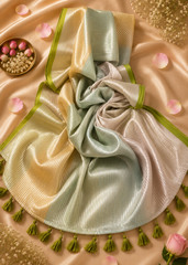 Mint Whisper – Soft Bengal Tissue Saree