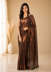 Tamarind Glow Soft Tissue Sitara Saree