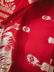 Crimson Gauvaibhav Borderless Kanchi Silk Pichwai Saree