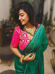 Emerald Elegance Matka Silk