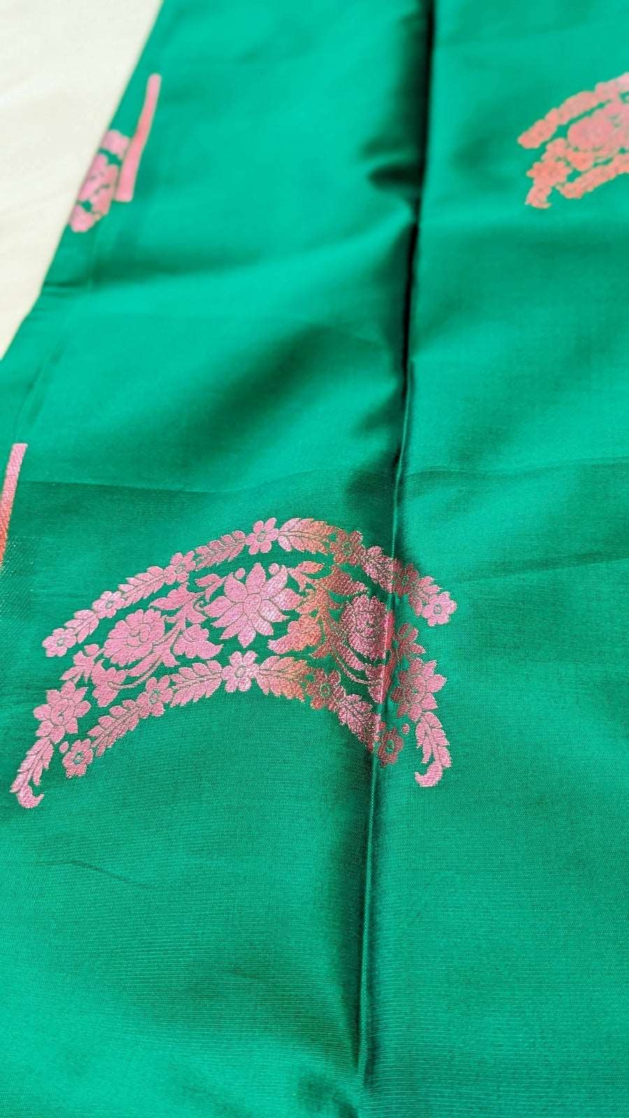 Verde Enchanté Emerald Green Kanchi Silk