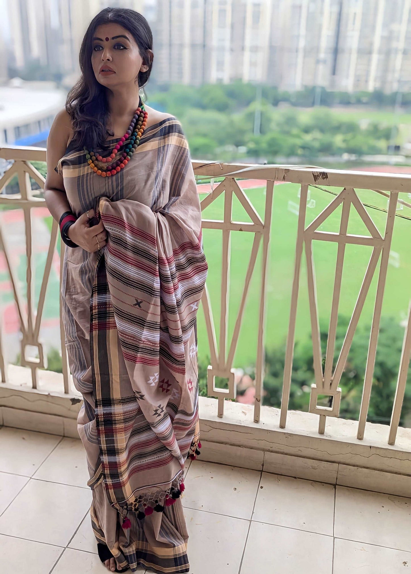 Desert Harmony Bhujodi Bengal Handloom Saree