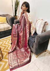 Mythic Splendor Semi Katan Baluchuri Saree
