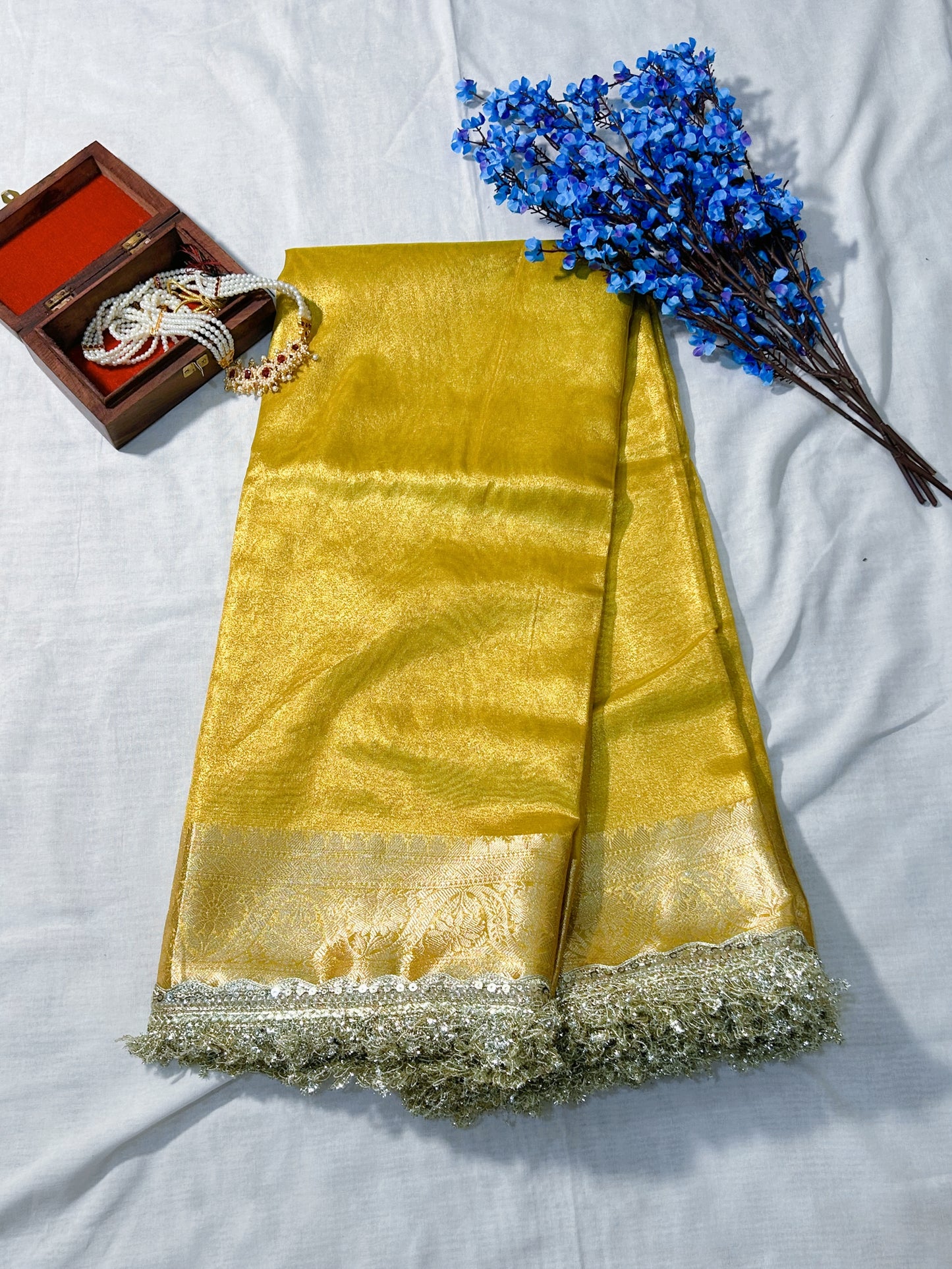 Sunlit Grace Tissue Silk Banarasi Saree