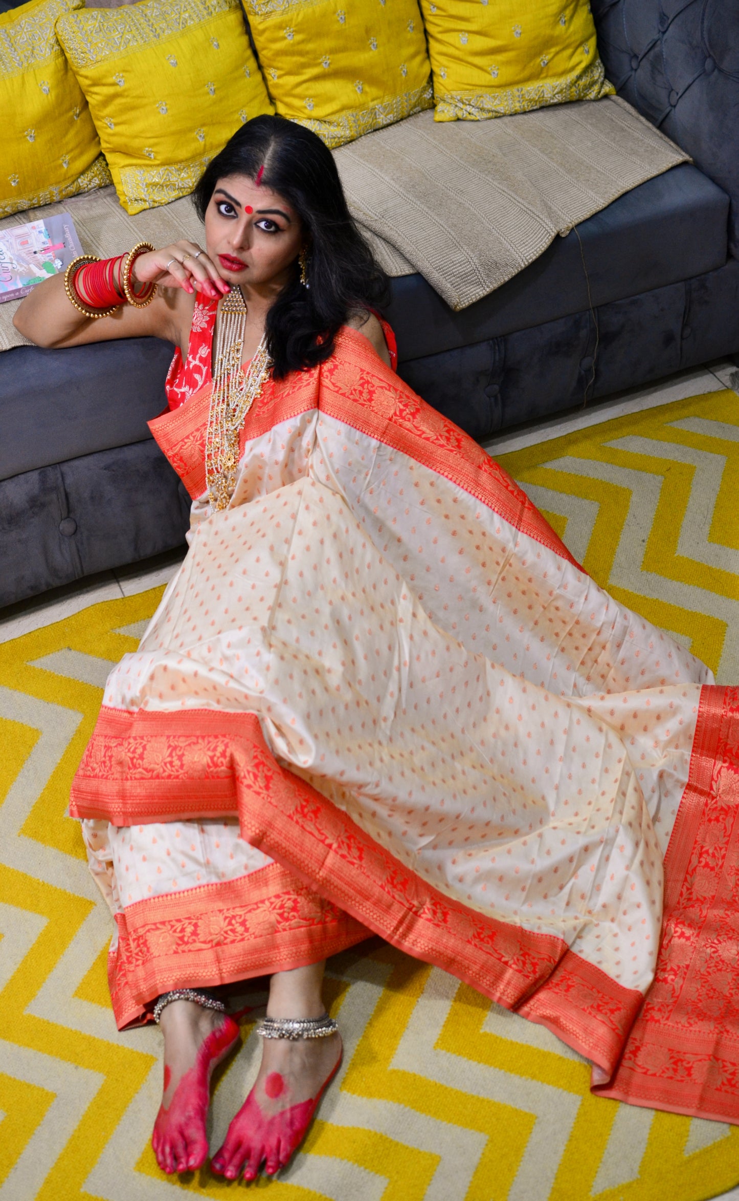 Scarlet Grace Semi Katan Silk Saree