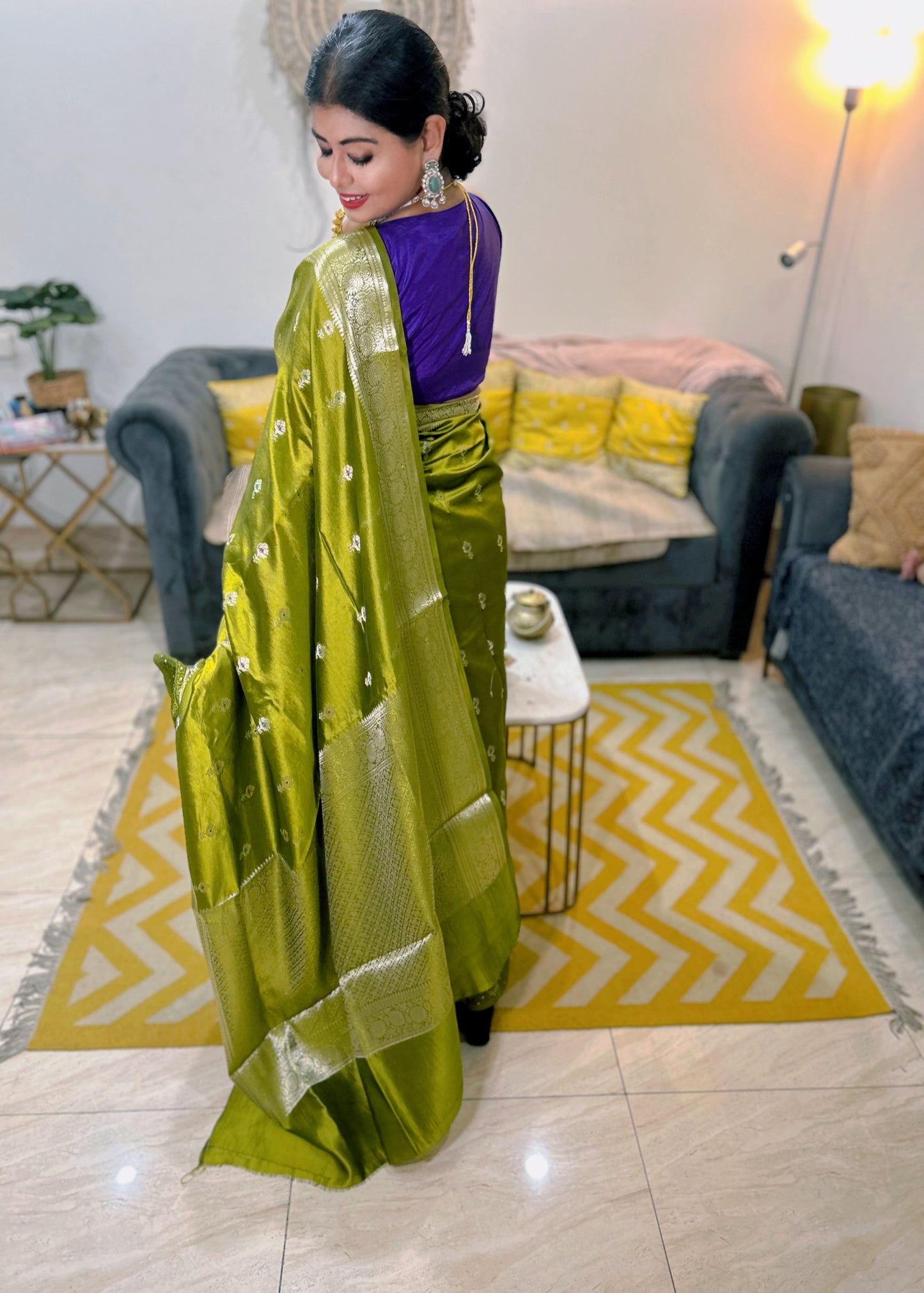 Mehira – Pure Banarasi Raw Mango Silk Saree