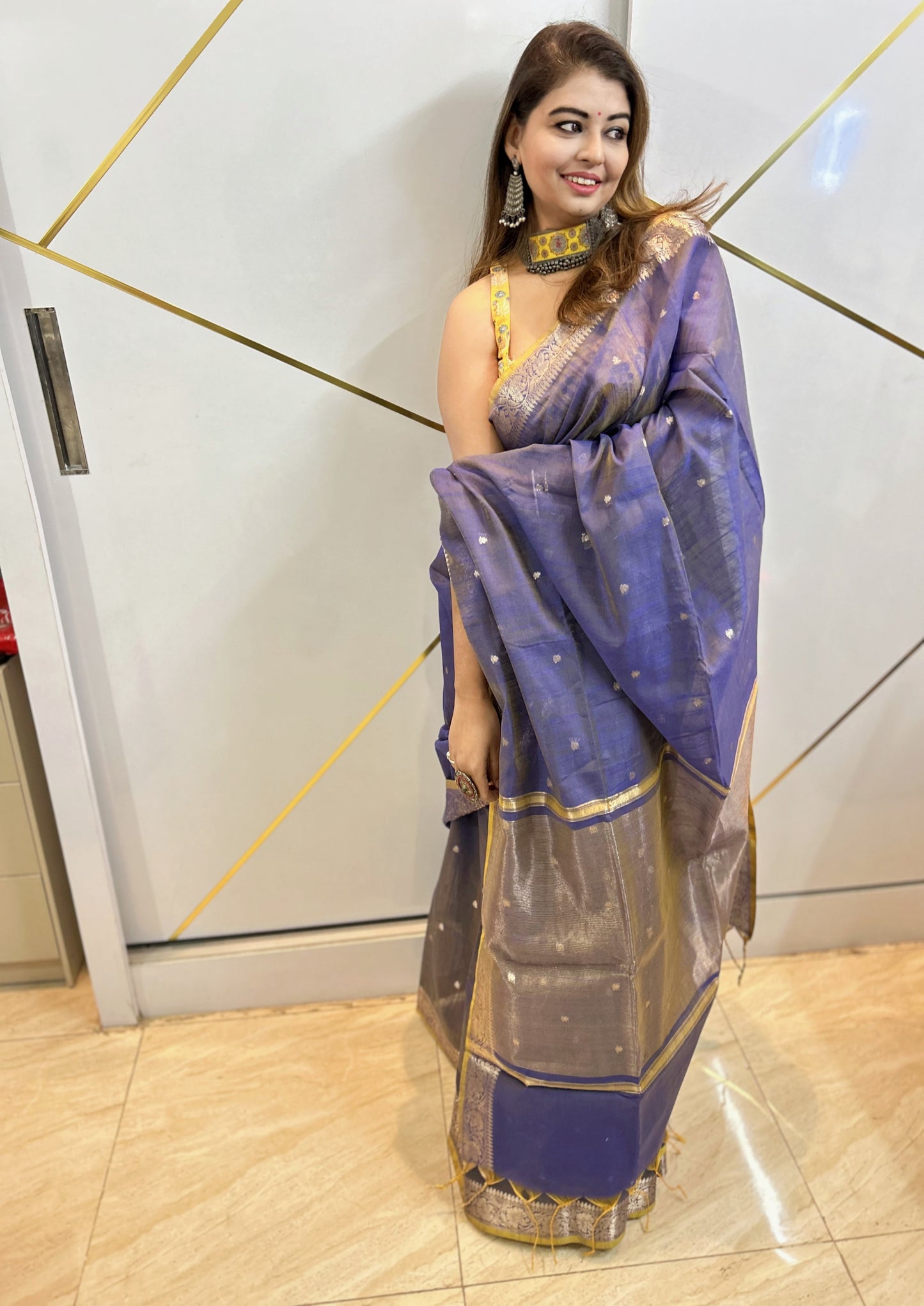 Amrita – Dual Tone Banarasi Cotton Silk Saree