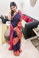 Rajsi Neelambari Gadwal pattu Silk