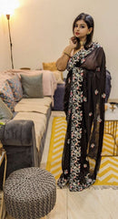 Georgette Embroidery Black
