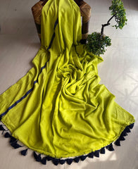 Neon Breeze Pure Handloom Mul Cotton Saree