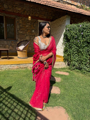Rani Jalpari Pure Handloom Mul Cotton Saree